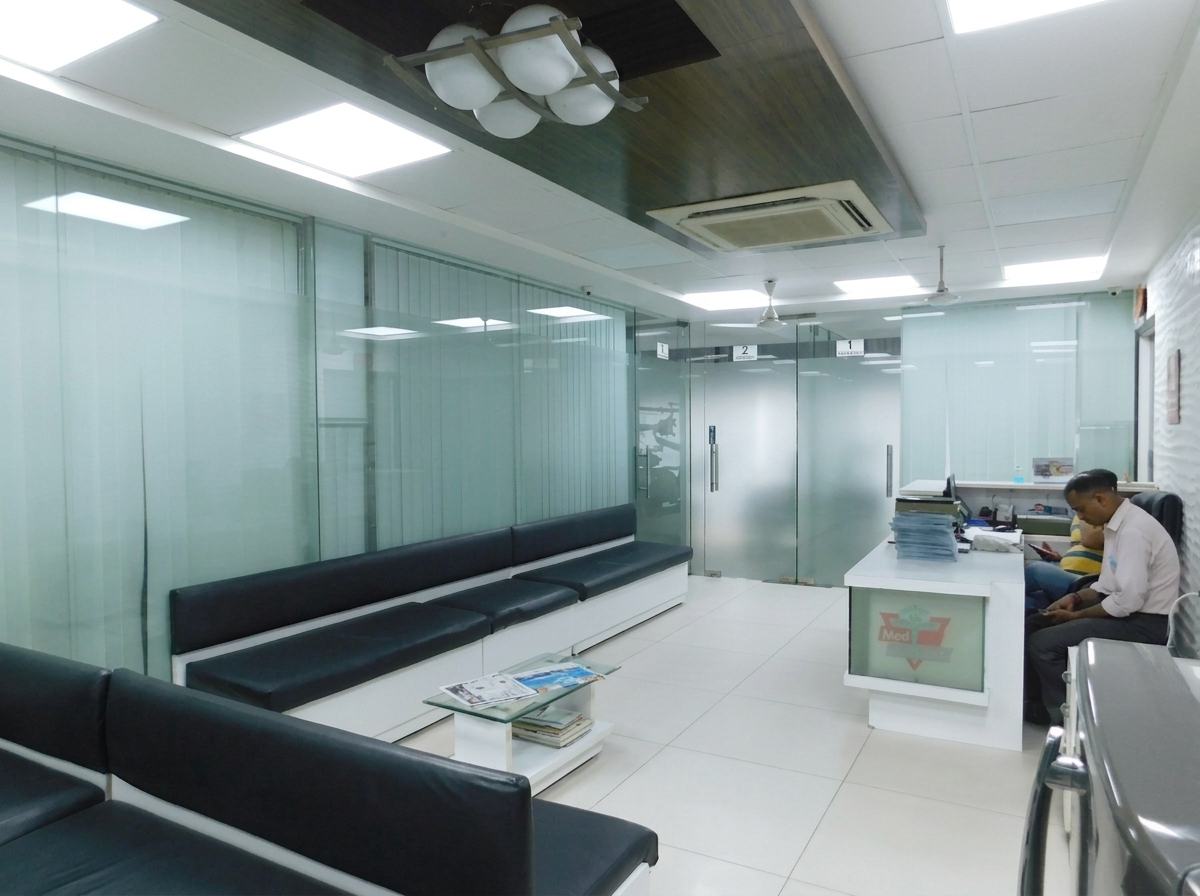 Waiting area at Med Care Multispeciality Centre, Palam Extension, Sector 7, Dwarka