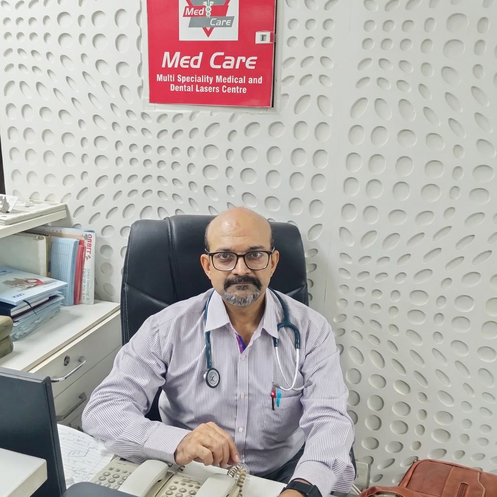 Dr. Brijmohan Arora, consultant physician and diabetologist, at Med Care Centre, Sector 7, Dwarka